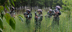 安徽軍事夏令營的學員野外訓練瞬間