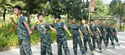 安徽軍事夏令營全面的改變中小學生的惰性