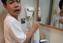 自己洗毛巾
