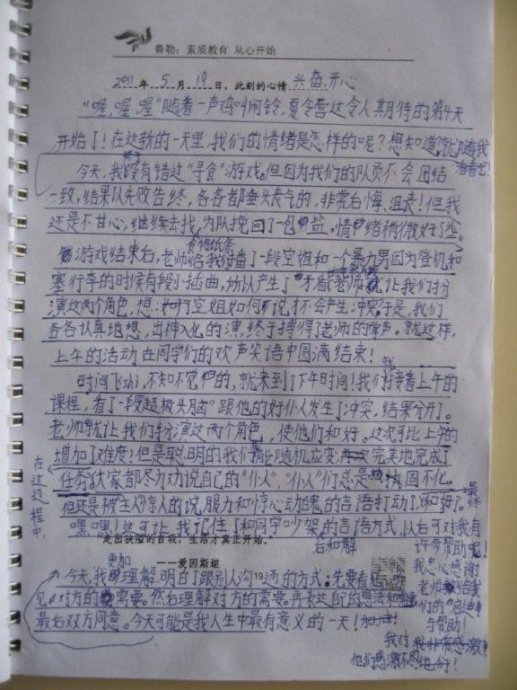 2011年魯勒情商素質(zhì)夏令營(yíng)的日志和學(xué)員感言(部分) 2011年魯勒情商素質(zhì)夏令營(yíng)的日志和學(xué)員感言(部分)